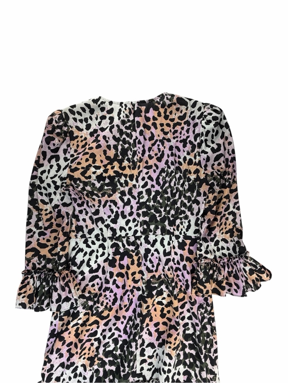 Veronica Beard Women’s Silk Tamar Watercolor Leopard Lilac Dress Size 2/XS - Picture 9 of 12